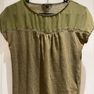 Banana Republic Olive Green Blouse in petite XS